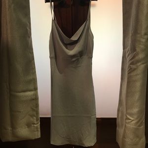Gray blue slip dress